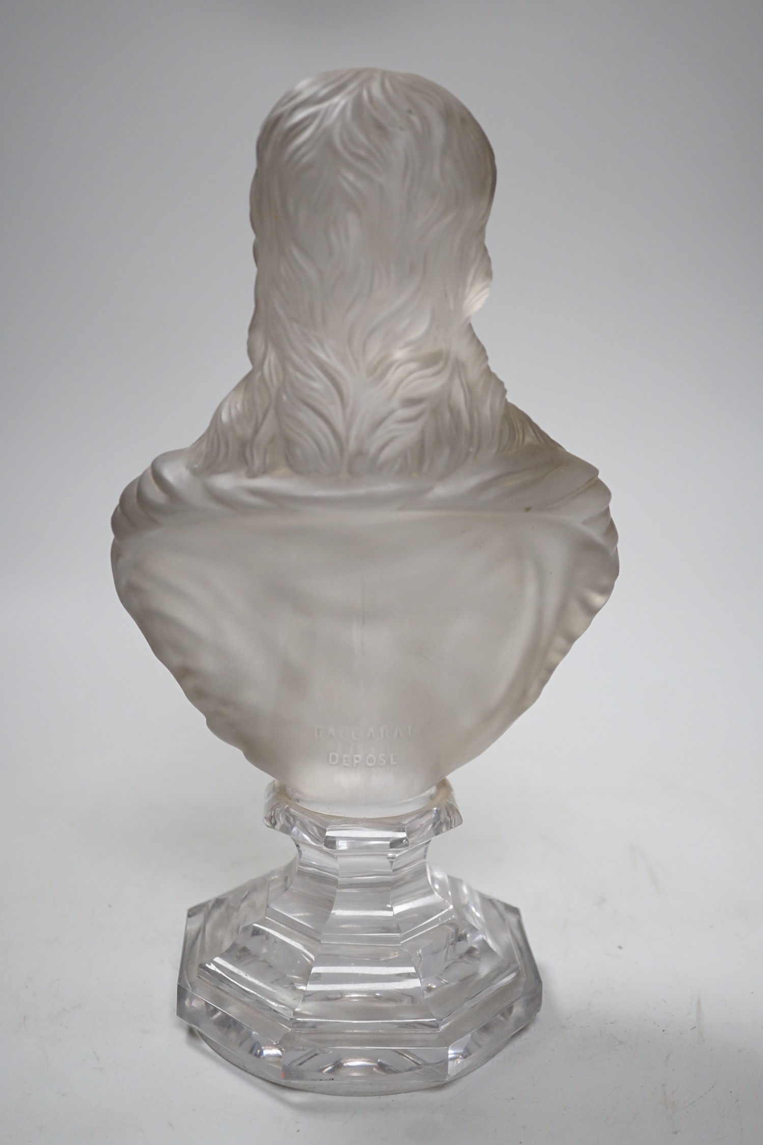 A Baccarat crystal bust of Christ, 8cms high